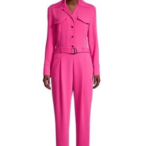 Kenzo Camp-Collar Belted Jumpsuit